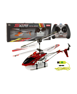 Lean Toys Remote Controlled RC Helicopter Gyroscope Syma S111H Red