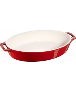 STAUB COOKING Ovali keraminė lėkštė 2,3 ltr, raudona
