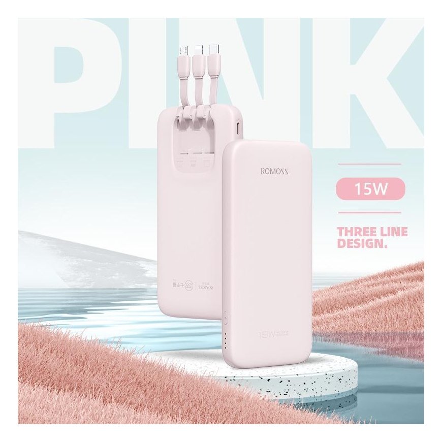 Nešiojamas įkroviklis UGREEN 10000mAh Power Bank with Built-in Cable