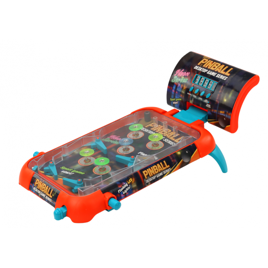Lean Toys Pinball arkadinis žaidimas LED šviesų garsų rezultatų suvestinė – 2