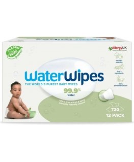 WATERWIPES COFFEE-FREE WET WIPES 12 PACKS OF 60 PCS. SENSITIVE