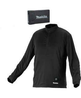 Makita DCX201A2XL Battery heated jacket with zipper, BL1055B, XXL