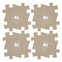 Woopie sensory mat orthopedic puzzle hands and feet 16 el. - beige color Woopie sensory mat orthopedic puzzle hands and feet 16 el. - beige color
