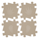 Woopie sensory mat orthopedic puzzle hands and feet 16 el. - beige color Woopie sensory mat orthopedic puzzle hands and feet 16 el. - beige color