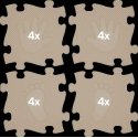Woopie sensory mat orthopedic puzzle hands and feet 16 el. - beige color Woopie sensory mat orthopedic puzzle hands and feet 16 el. - beige color