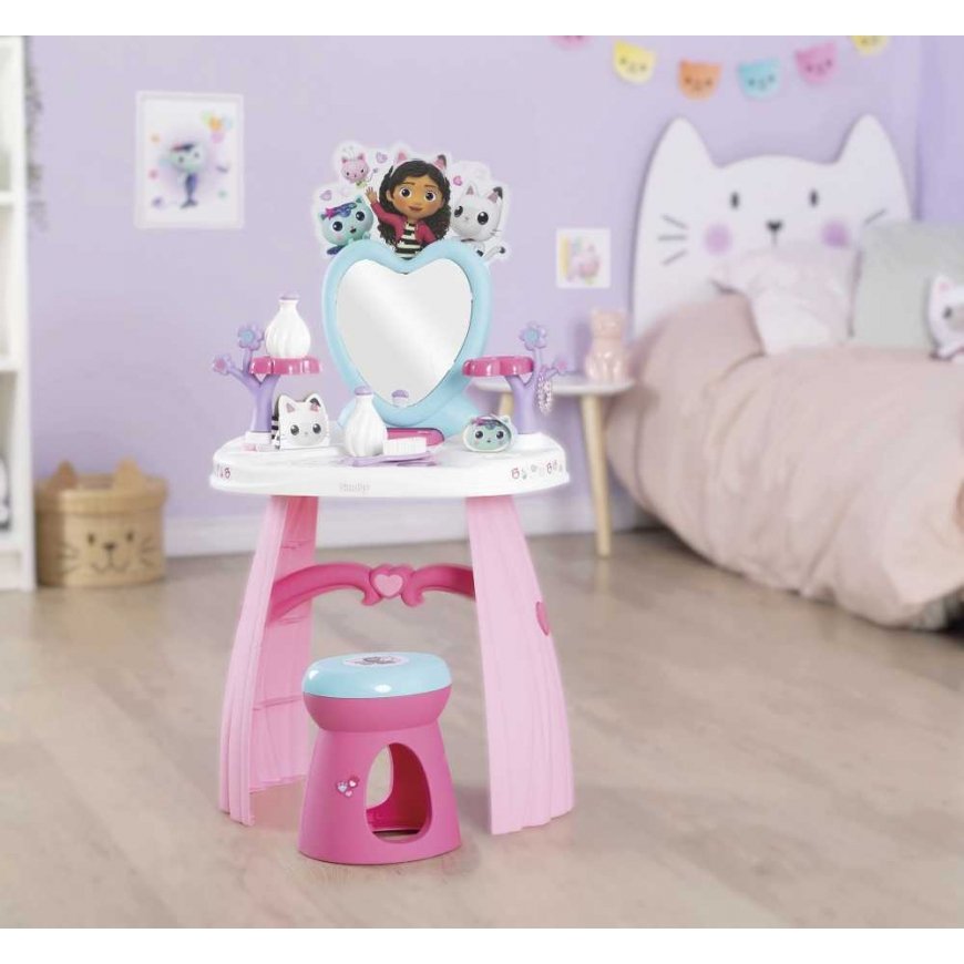 Smoby Koci Domek Gabi Duża Toilet with mirror and stool + 10 accessories for beauty salon – 5