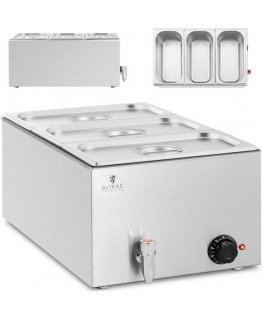 Royal Catering Electric kettle with tap, 3 x GN 1/3, 600 W