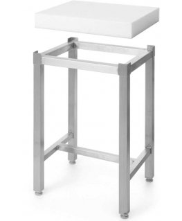 Meat grinder butcher block with stainless steel base, 500 x 400 x 830 mm, Hendi