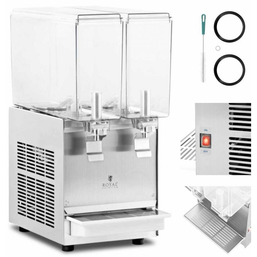 Royal Catering Dvigubas gėrimų dozatorius su šaldymo funkcija, 2 x 10 l, 290 W