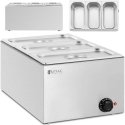 Royal Catering Elektrinis bemaras 3 x GN 1/3, 640 W, nerūdijantis plienas Royal Catering Elektrinis bemaras 3 x GN 1/3, 640 W, nerūdijantis plienas