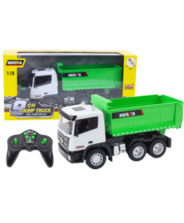 Lean Toys Remote Control RC Truck Tipper 1:18 Žalias
