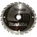 MAKITA diskinis pjūklas 165x20x24z SPECIALIZUOTA MEDIENA (SU VINIAIS IR MAZGAIS)