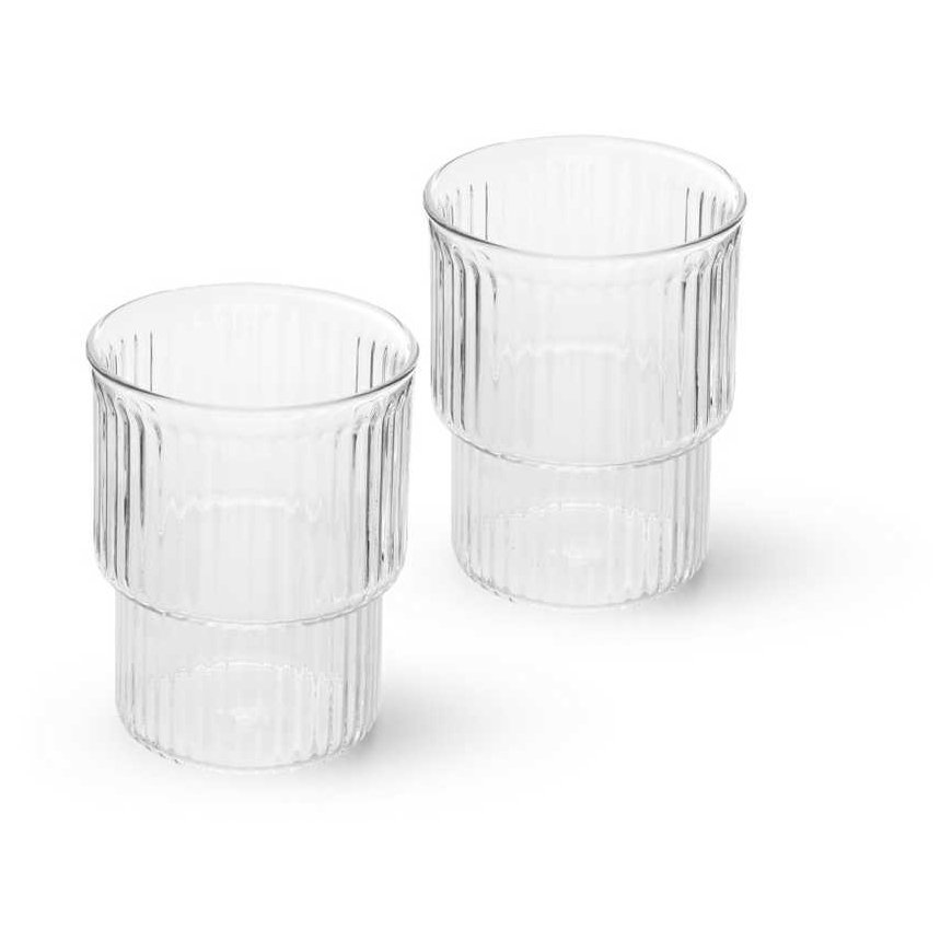 Fissman Stiklinės stiklinės 2 vnt / 370 ml (karščiui atsparus stiklas)