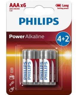 Philips Power Alkaline Элемент питания LR03P6BP/10