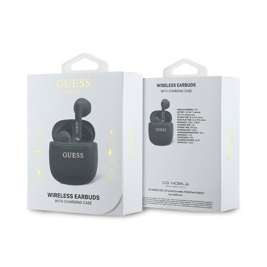 Guess Printed Classic Logo TWS Wireless Earphones Black – 2