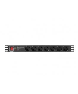 Lanberg PDU-PRO-07F-0200-BK maitinimo paskirstymo įrenginys 6 AC išvestis(ys / čių) 1U Juoda