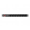 Lanberg PDU-PRO-07F-0200-BK блок распределения питания 6 розетка(и) 1U Черный Lanberg PDU-PRO-07F-0200-BK блок распределения питания 6 розетка(и) 1U Черный