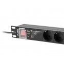Lanberg PDU-PRO-07F-0200-BK energosadales vienība, PDU 6 Maiņstrāvas izvade (-s) 1U Melns