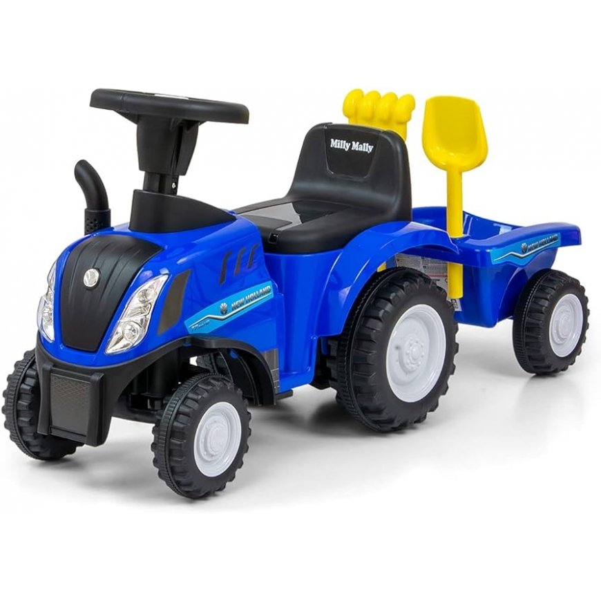 Uzbraucamā automašīna New Holland T7 Tractor zila Milly Mally uzbraucamā automašīna