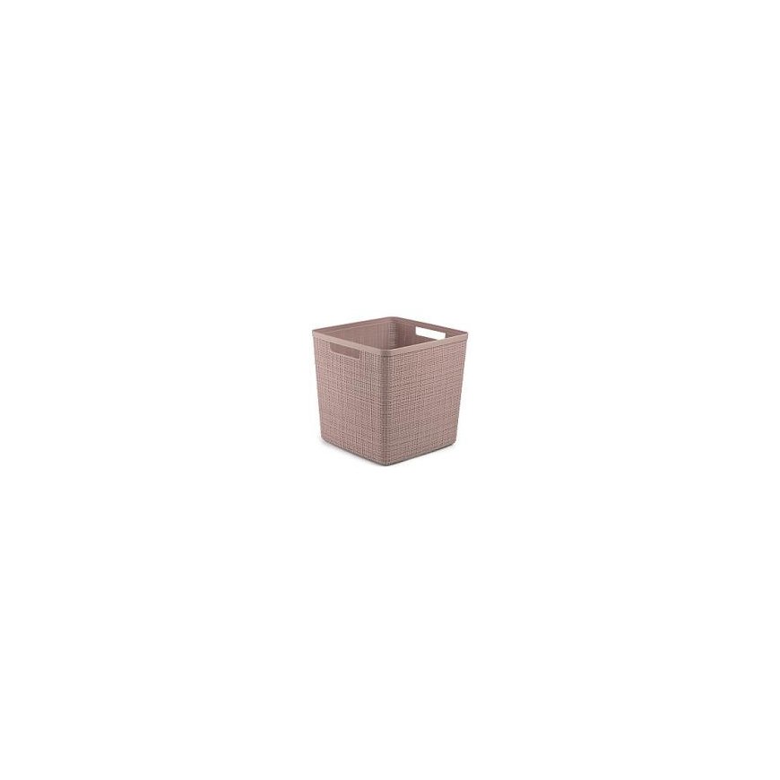 Basket Jute square 17L 28x28x27cm cream