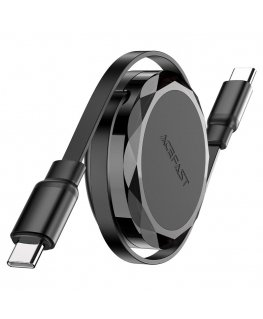 Acefast C13-03 USB-C - USB-C 60W Cable Retractable - Black