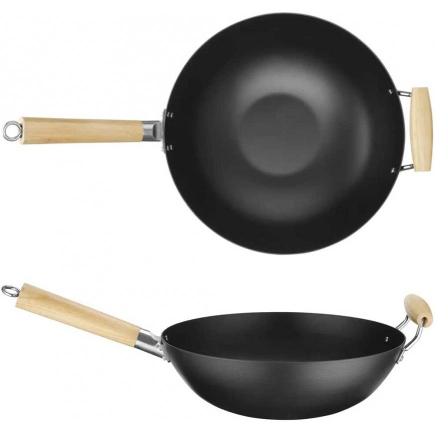 Hendi Wok with wooden handles, 324 mm