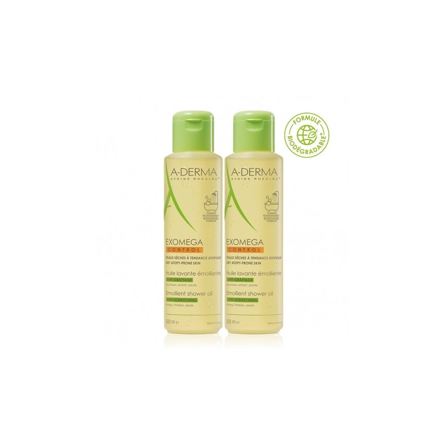 A-Derma Exomega Control Emollient Shower Oil, 500 ml – 2