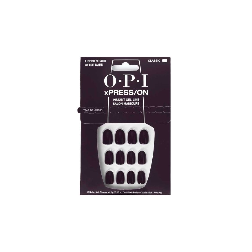 Opi Xpress-On Uñas Artificiales Tonos Icónicos Lincoln Park After Dark 30 U