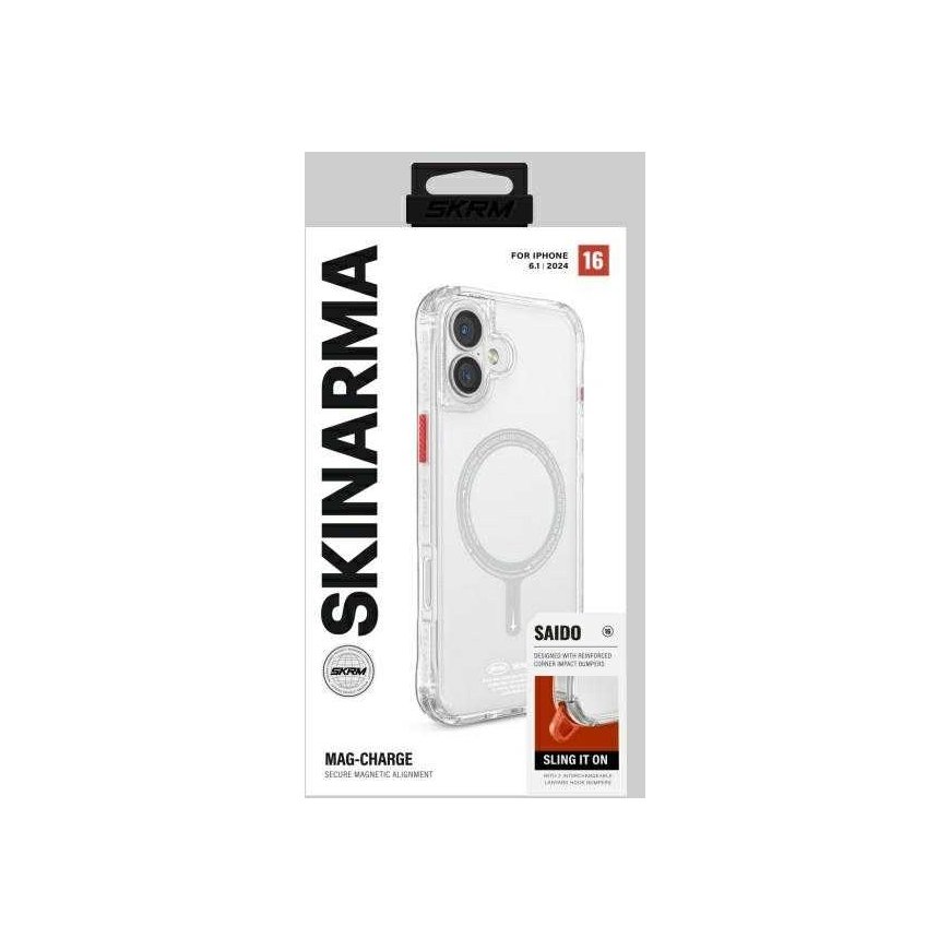 Skinarma Saido Apple iPhone 16 6.1" Magnetic Charging phone case transparent – 4