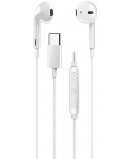 Genius HS-M365, ausinės su mikrofonu, balta, 2.0, Įstatomos į ausis (į ausis įkišamos tipo) ausinės, USB Type-C