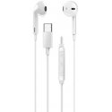 Genius HS-M365, headphones with microphone, white, 2.0, in-ear (in-ear type) headphones, USB Type-C