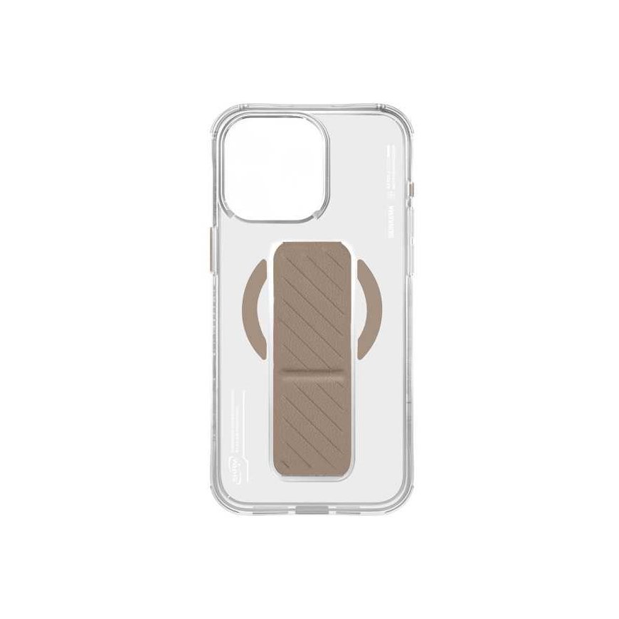 Skinarma Axon Apple iPhone 16 Pro Max 6.9" Magnetic Charging + Grip Stand dėklas telefonui šampano spalvos – 3