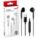 Genius HS-M365, Headphone with Microphone, Black, 2.0, In-Ear (In-Ear Type) Headphone, USB Type-C