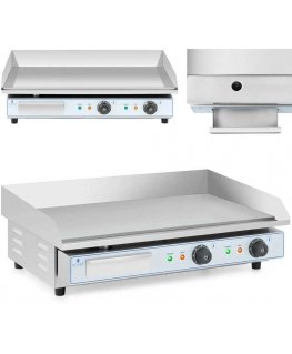 Royal Catering Double grill plate, smooth, 730 x 400 mm, 2 x 2200 W