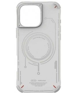 Skinarma Mecha Apple iPhone 16 Pro Max 6.9" Magnetic Charging case for the phone, gray color