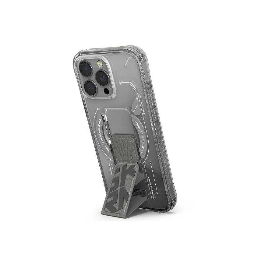 Case Skinarma Helio Apple iPhone 16 Pro Max 6.9" Magnetic Charging + Grip Stand titanium