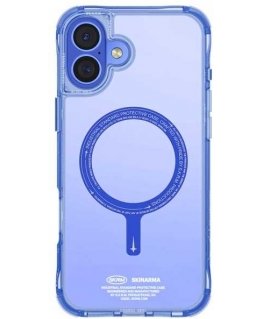 Skinarma Saido Apple iPhone 16 Plus 6.7" Magnetic Charging case for the phone, blue color