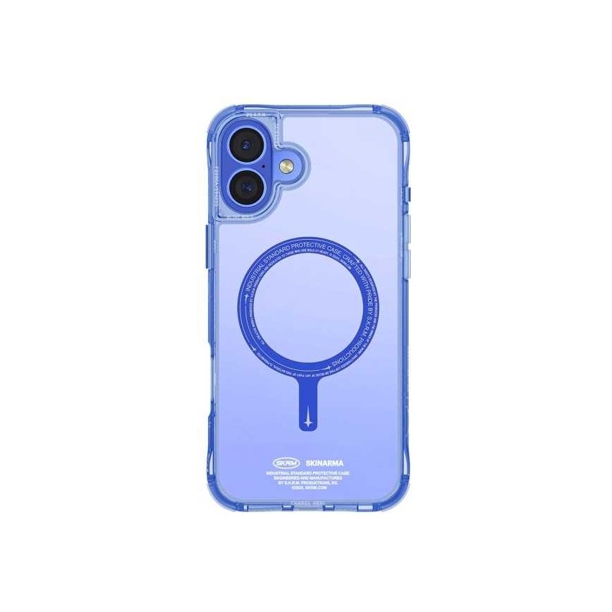 Skinarma Saido Apple iPhone 16 Plus 6.7" Magnetic Charging dėklas telefonui mėlynos spalvos