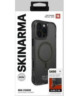 Skinarma Saido Apple iPhone 16 Pro Max 6.9" Magnetic Charging phone case in black color
