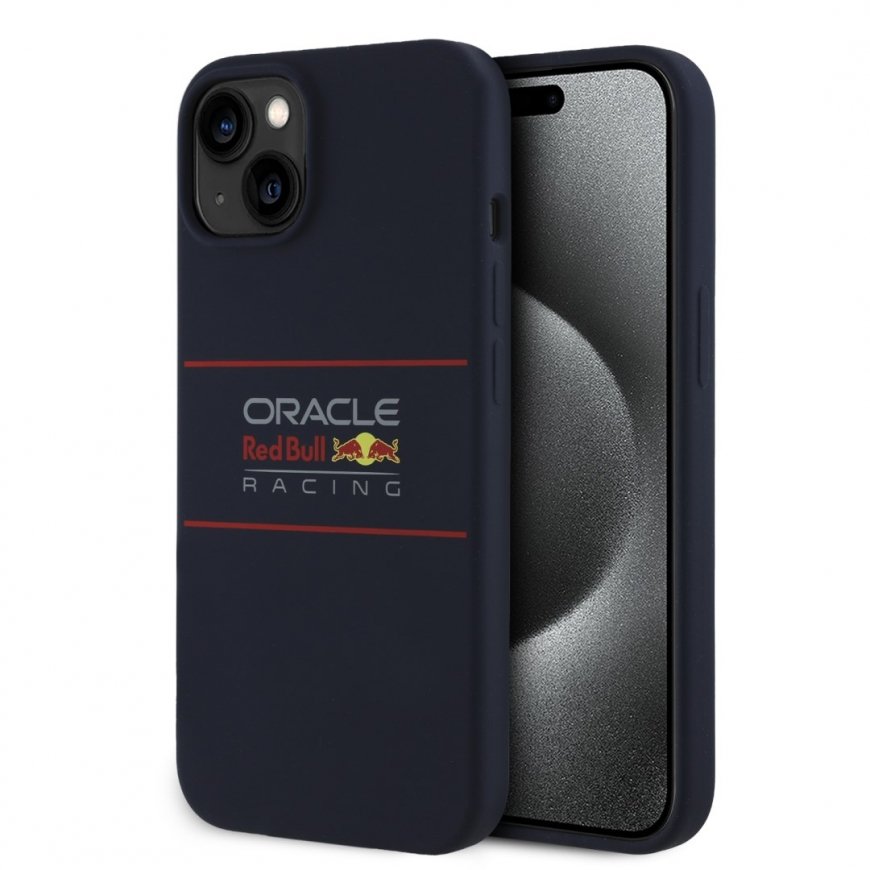 Red Bull Silicone Horizontal Logo MagSafe for iPhone 14 Navy