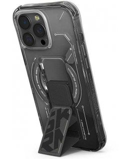 Skinarma Helio Apple iPhone 16 Pro 6.3" Magnetic Charging + Grip Stand dėklas telefonui juodos spalvos