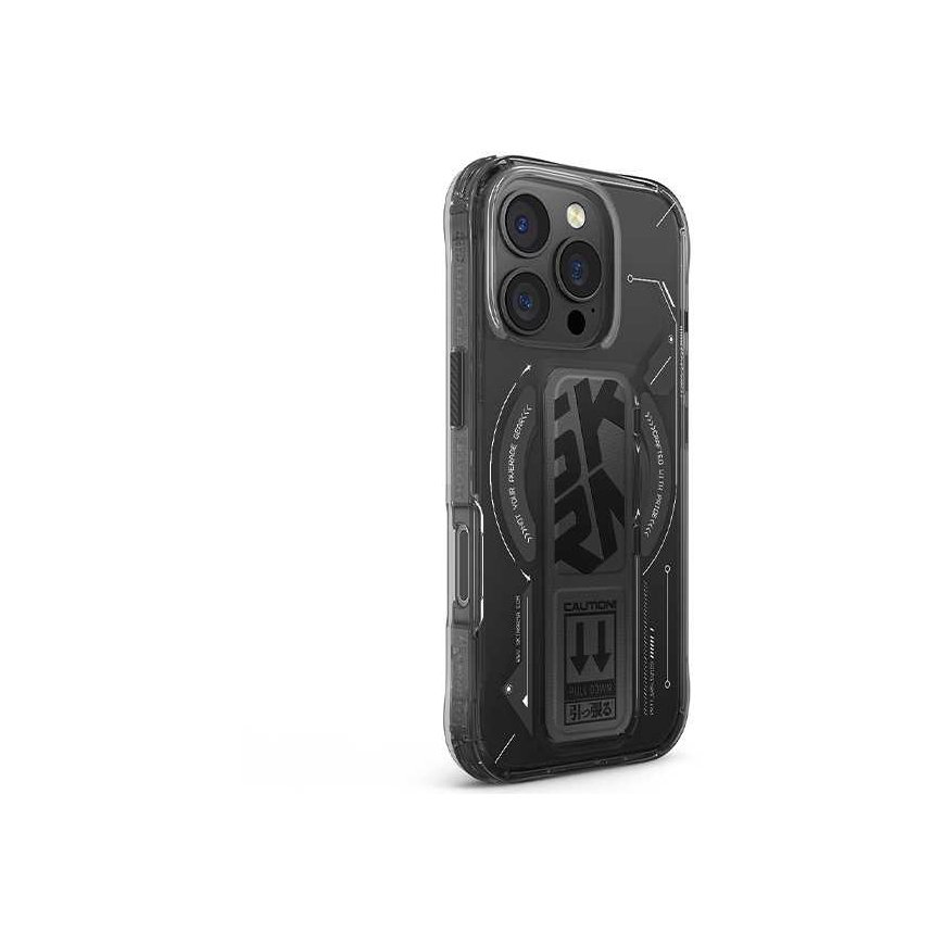 Skinarma Helio Apple iPhone 16 Pro 6.3" Magnetic Charging + Grip Stand dėklas telefonui juodos spalvos – 3