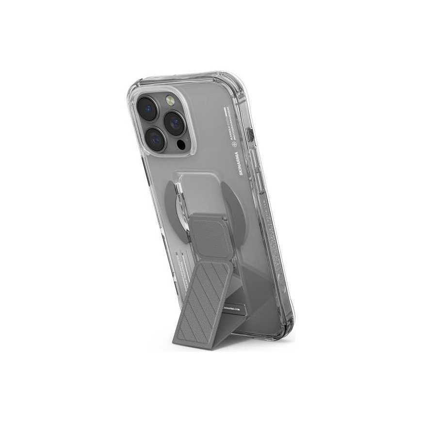Case Skinarma Axon Apple iPhone 16 Pro 6.3" Magnetic Charging + Grip Stand titanium