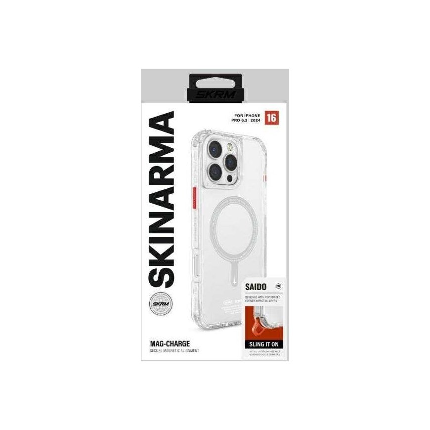 Skinarma Saido Apple iPhone 16 Pro 6.3" Magnetic Charging phone case transparent – 4