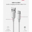 Swissten Textile II USB - USB-C Data and Charching Cable 1.5m