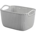 Basket Knit XS rectangle 3L 25x18x14cm light grey Basket Knit XS rectangle 3L 25x18x14cm light grey