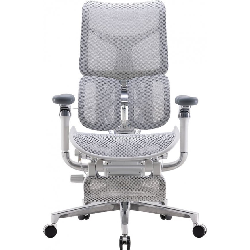 Sihoo Doro S300 ergonomic office chair with footrest, white – 2