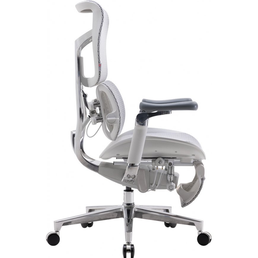 Sihoo Doro S300 -ergonominen toimistuoli jalkatuella, valkoinen – 5