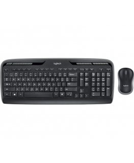 Logitech Wireless Combo MK330 klaviatuur Hiir kaasa arvatud Kodu USB QWERTY Briti inglise keel Must