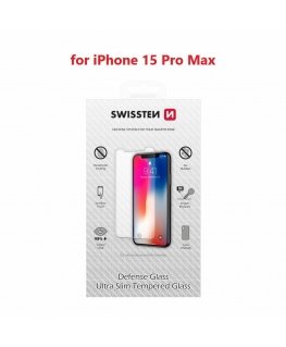 Swissten Ultra Slim Tempered Glass for Apple iPhone 15 Pro Max